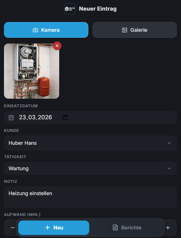 NACHWEIS App – Arbeitsnachweis digital erfassen auf dem Smartphone