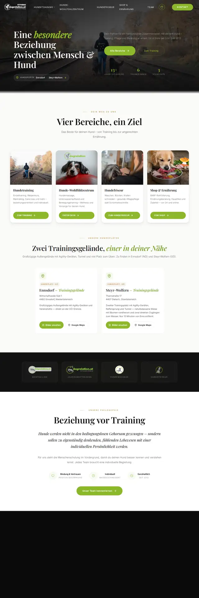 Website Dog Relation – Hundeschule und Hundefriseur