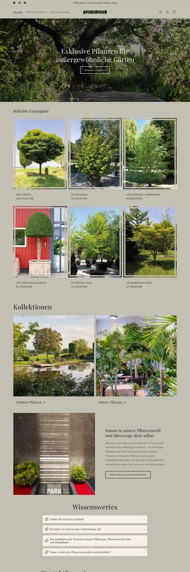 Kriegergut Onlineshop