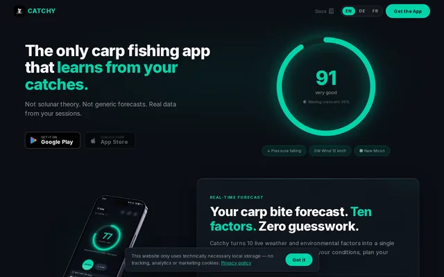 Catchy – Karpfen Beißzeit App